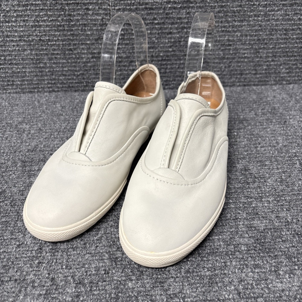 Frye Mindy Womens Size 7M White Casual Walking Slip On Flats Shoes Loafers